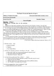 English Worksheet:  Charities 