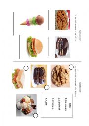 English Worksheet: Food
