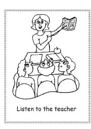 English Worksheet: Classroom Rules Flashcards