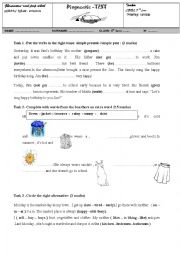 English Worksheet: Diagnostic test 8th form