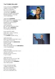 English Worksheet: Feel - Robbie Williams