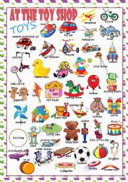 English Worksheet: At the Toy Shop (Toys) Picture Dictionary#1