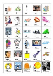 English Worksheet: Diagraphs and Triagraphs Flashcard set 3