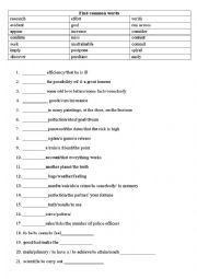 English Worksheet: Find a suitable word