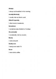 English Worksheet: Adverbs of frequency