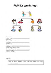 English Worksheet: Family relations worksheet