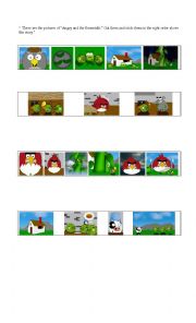 English Worksheet: Angry Birds: Angry and the Beanstalk Part 2 (cut, order and paste)