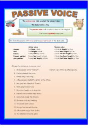 English Worksheet: Passive Voice 