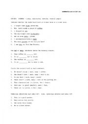 English Worksheet: grammar hand out