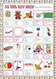 English Worksheet: At the Toy Shop (Multiple Choice)