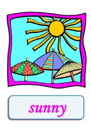 English Worksheet: Weather flash-cards