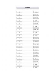 English Worksheet: Numbers 1-20