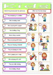 English Worksheet: Kids