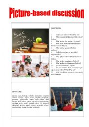 English Worksheet: Picture-based discussion school