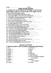 English Worksheet: Synonyms and Antonyms 
