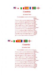 English Worksheet: Countries around the world