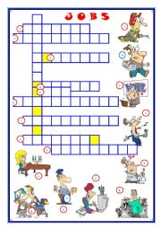 English Worksheet: CROSSWORD: JOBS