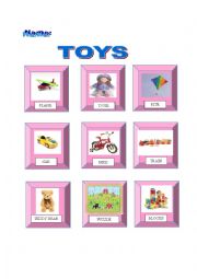 English Worksheet: Toys Pictionary