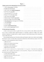 English Worksheet: Grammar