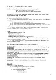 English Worksheet: Auxiliary and modal auxiliary verbs