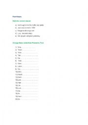 English Worksheet: Past Simple