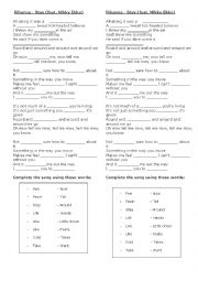 English Worksheet: Rihanna - Stay (feat. Mikky Ekko) lyric