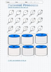 English Worksheet: Personal Pronouns