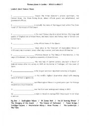 English Worksheet: London quiz