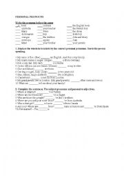 English Worksheet: Personal Pronouns