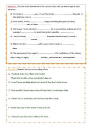 English Worksheet: mixed conditionals