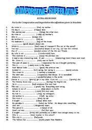  MIXED COMPARATIVES AND SUPERLATIVES