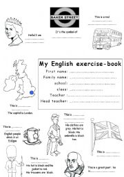 English Worksheet: Exercise-book cover