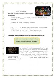 English Worksheet: At the movies