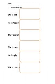 English Worksheet: Feelings and appearance