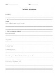 English Worksheet: Video- The Pursuit of Happiness