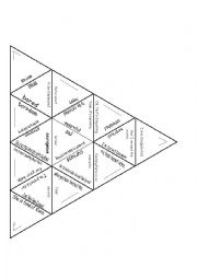 English Worksheet: feelings - trimino