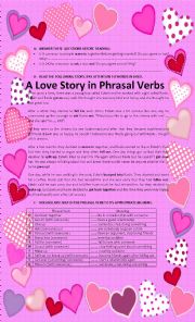 English Worksheet: A Love Story