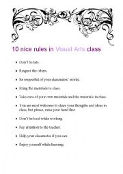 Rules in classroom