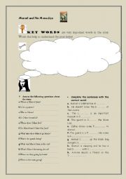 English Worksheet: Penguin READERS: MARCEL AND THE MONA LISA