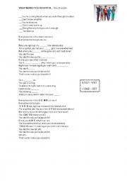 English Worksheet: What makes you beautiful - One Direction Song