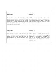 English Worksheet: Meeting Role Play