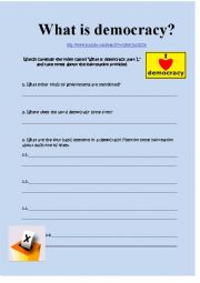 English Worksheet: What is Democracy