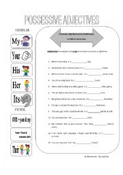 English Worksheet: Possessive adjectives