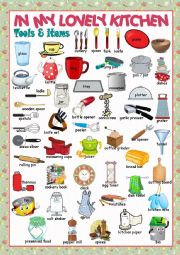 English Worksheet: Kitchen Pictionary#2
