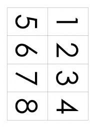 English Worksheet: numbers and smilies 1-10 matching cards