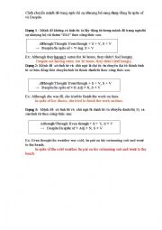 English Worksheet: although - inspite - despite