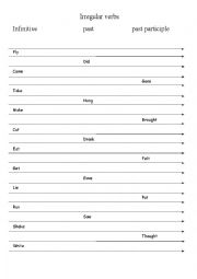 irregular verbs list elementary