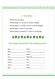 English Worksheet: Plural