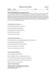 English Worksheet: Reading comprehension