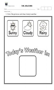 English Worksheet: Weather